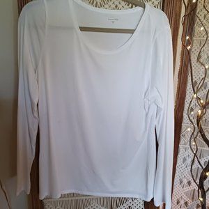 WOMENS  TOP ORGANIC PIMA COTTON GARNET HILL SIZE L LIGHTWEIGHT LAYERING T SHIRT